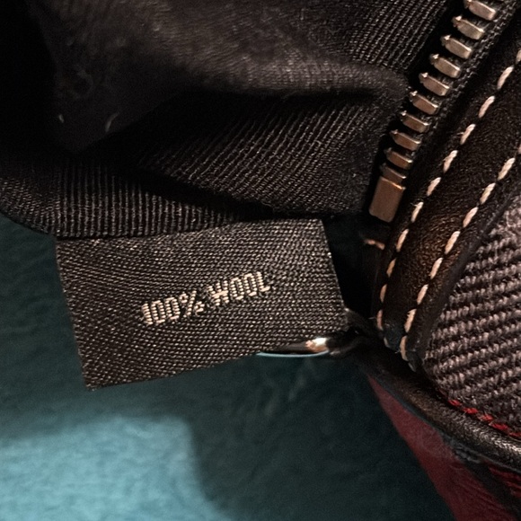 Coach Y2K Red Wool & Leather Tartan Plaid Demi Shoulder Bag Style 8824 Aug 2001 - Picture 12 of 12